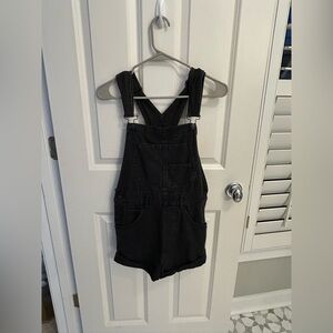 Free People Black Overalls